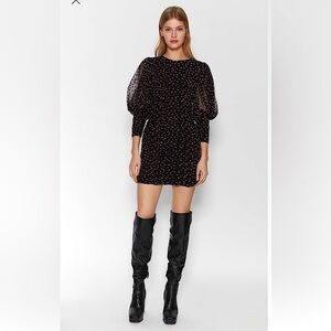 ZARA Floral Mesh Tulle Dress